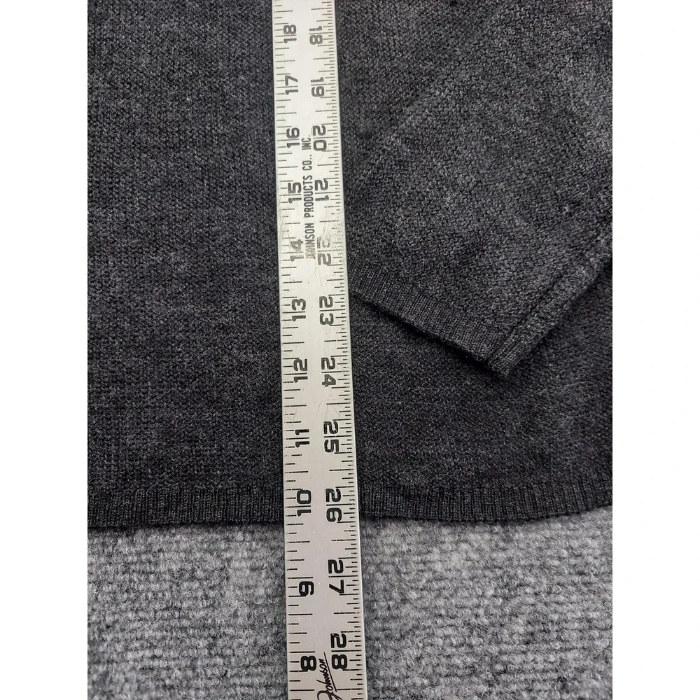 Polo Ralph Lauren Sweater‎ Mens XL Gray 100% Merino Wool V Neck Pullover Knit